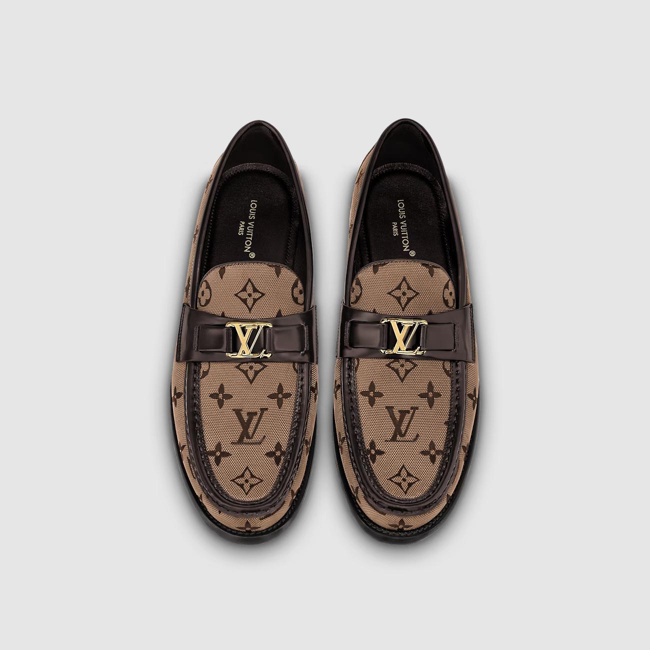 Giày Louis Vuitton Moccasin Major Nam Nâu